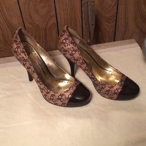 BCBG brown-black stiletto heels